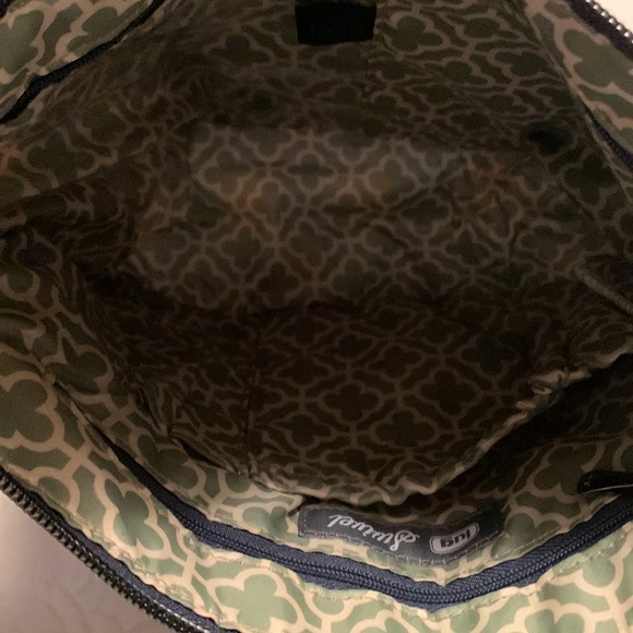 Lug Bag Womens Swivel Convertible Crossbody Floral Quilted Blue Shoulder Purse - Picture 9 of 12